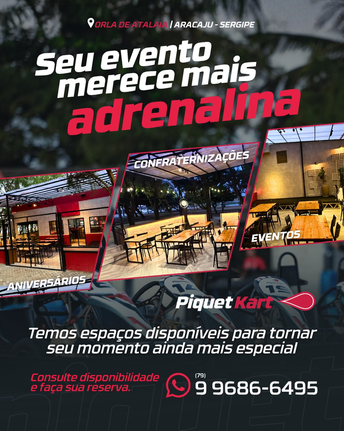 Espaços para eventos no Piquet Kart
